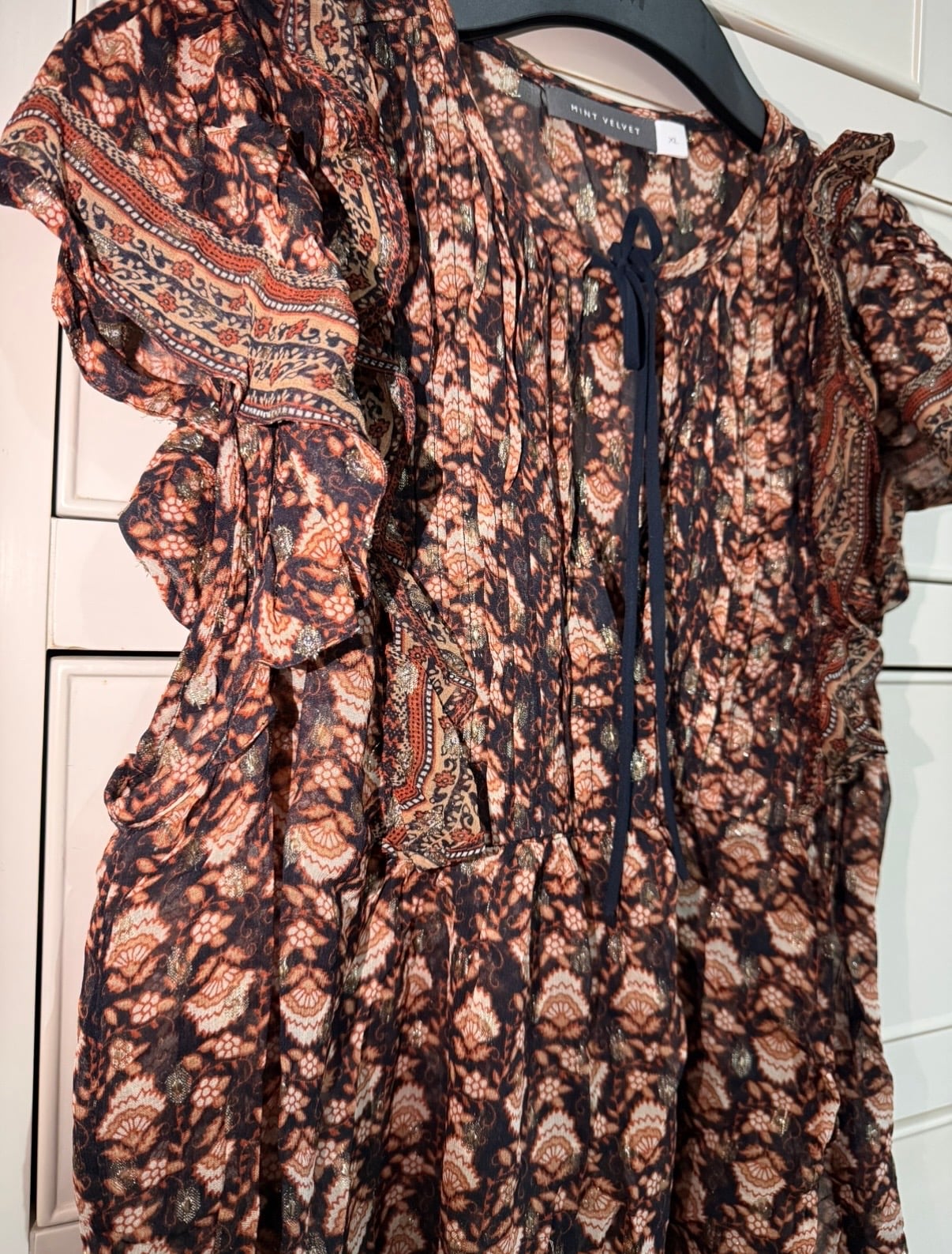 Mint Velvet Paisley Ruffle Blouse - Image 1