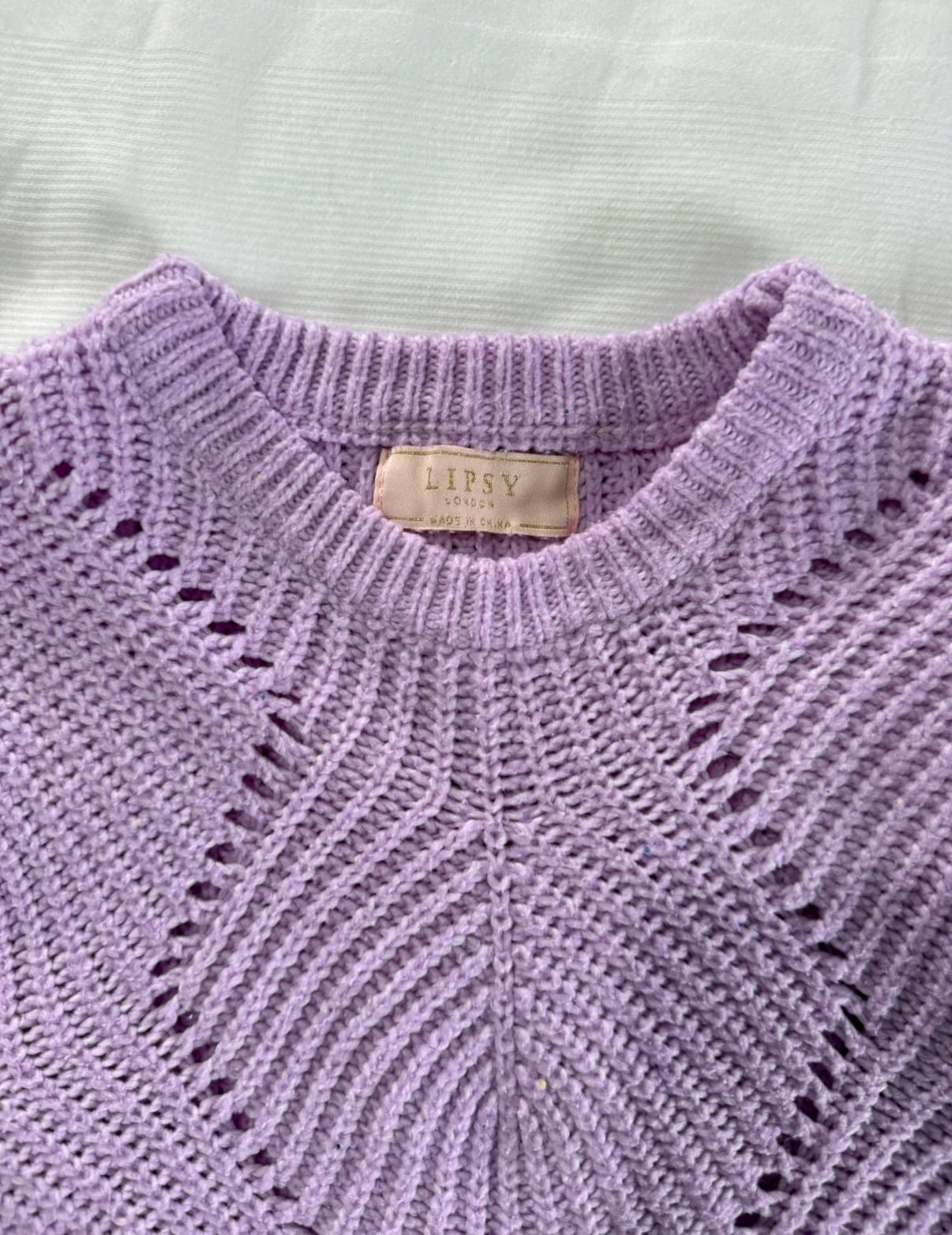 Girls Purple Knit Jumper – Lipsy - Image 1