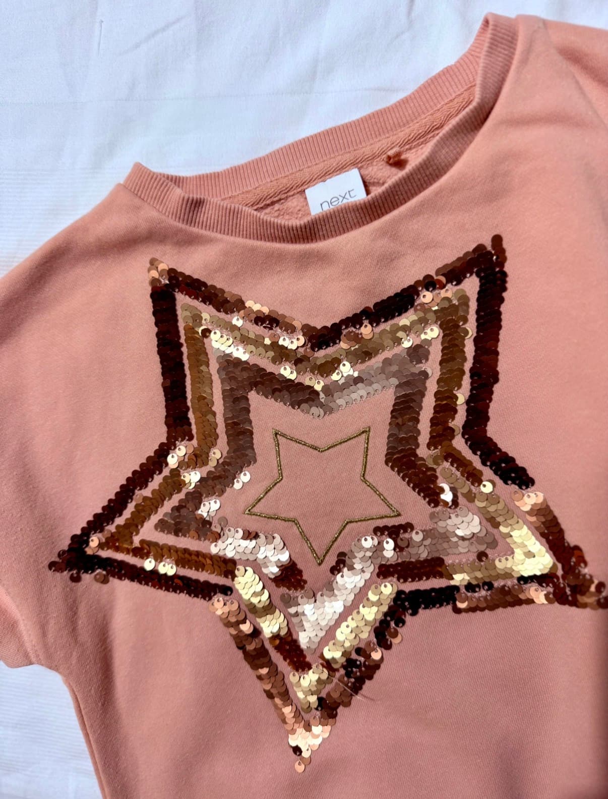 Girls Sequin Star Sweatshirt - 8Yrs