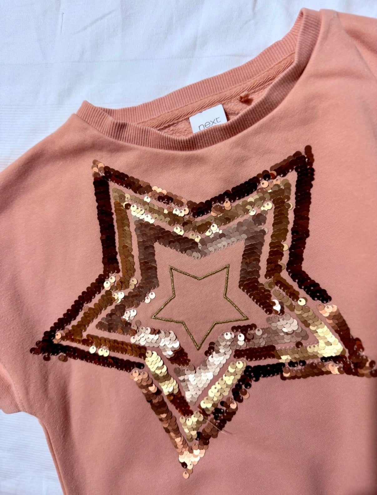 Girls Sequin Star Sweatshirt - 8Yrs - Image 1