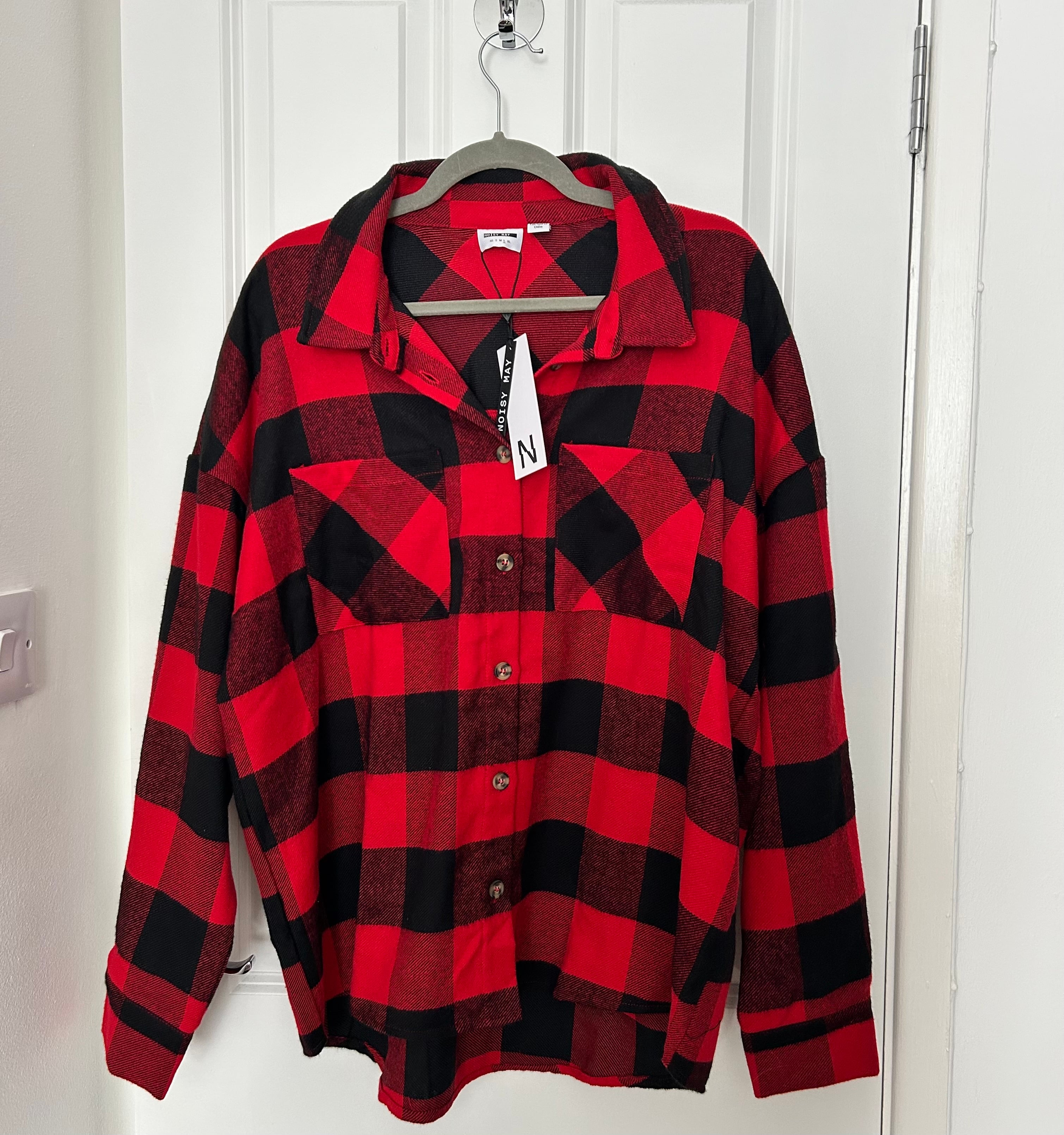 Women’s Noisy May Oversized Button-Up Shirt – Size L - Image 1