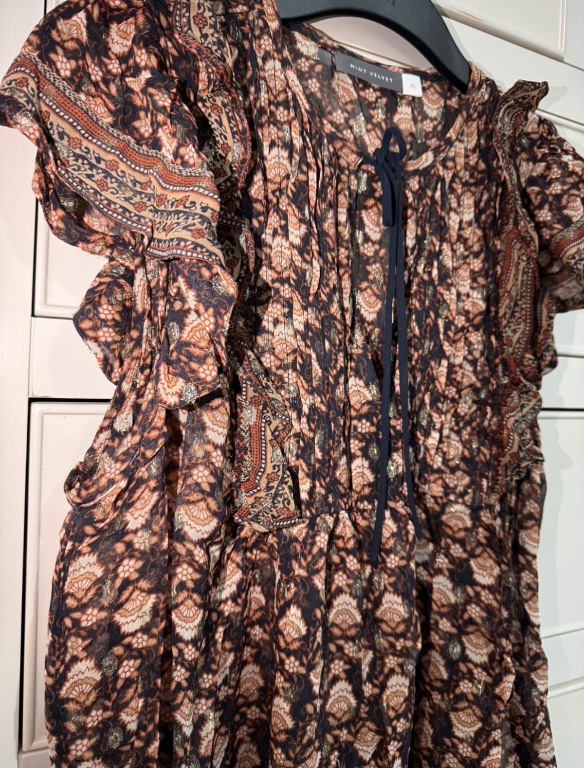 Mint Velvet Paisley Ruffle Blouse - Image 1