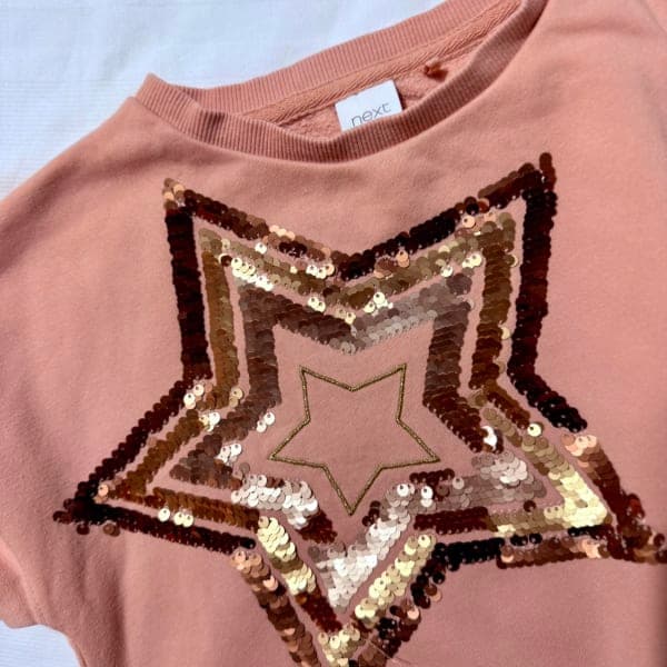 Girls Sequin Star Sweatshirt - 8Yrs