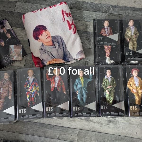 BTS memorabilia, cuddly toys